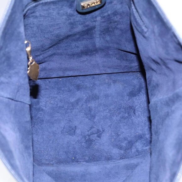 GUCCI Shoulder Bag Leather Navy Gold - Picture 13 of 16